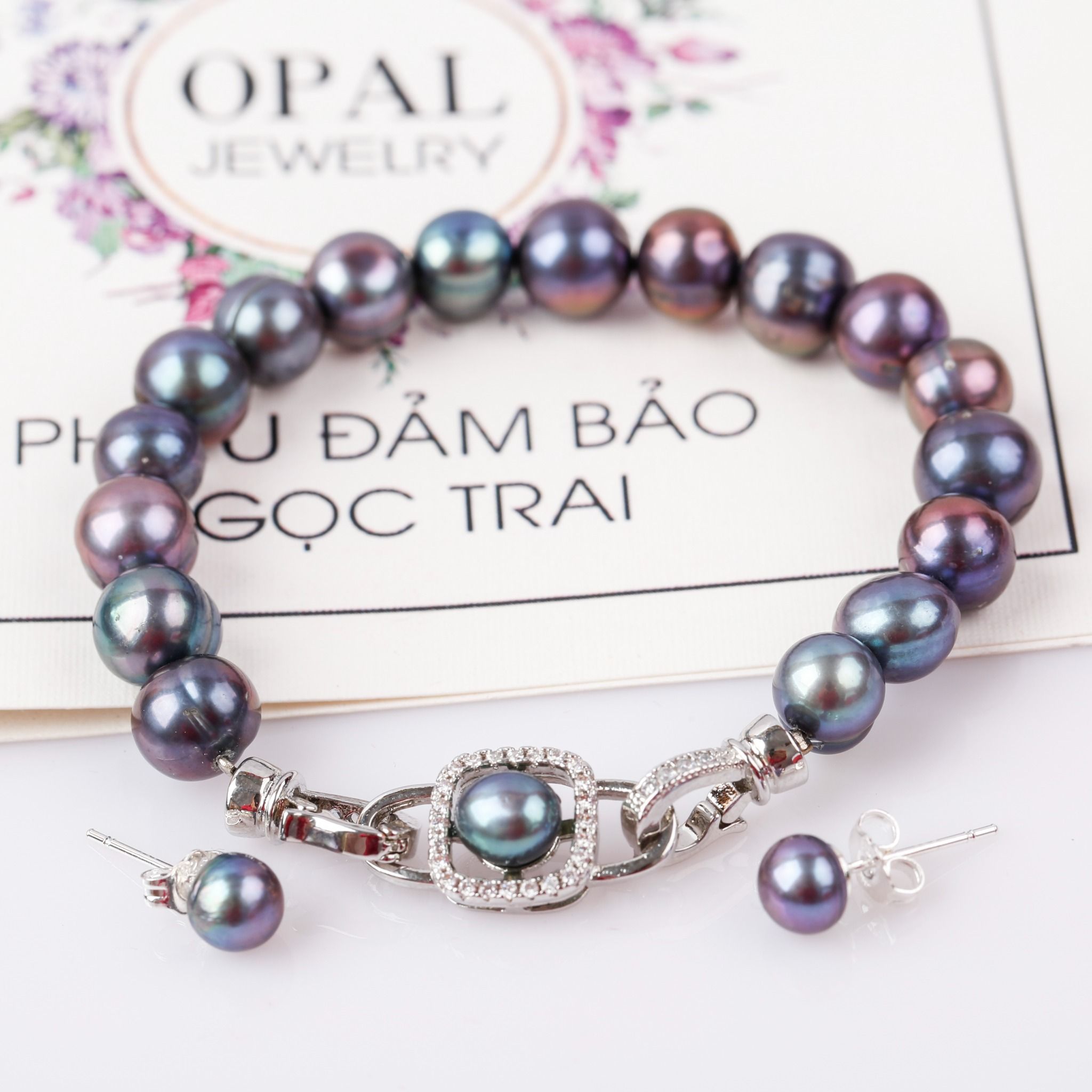 SET VÒNG TAY VÀ HOA TAI THƯƠNG HIỆU OPAL HT2