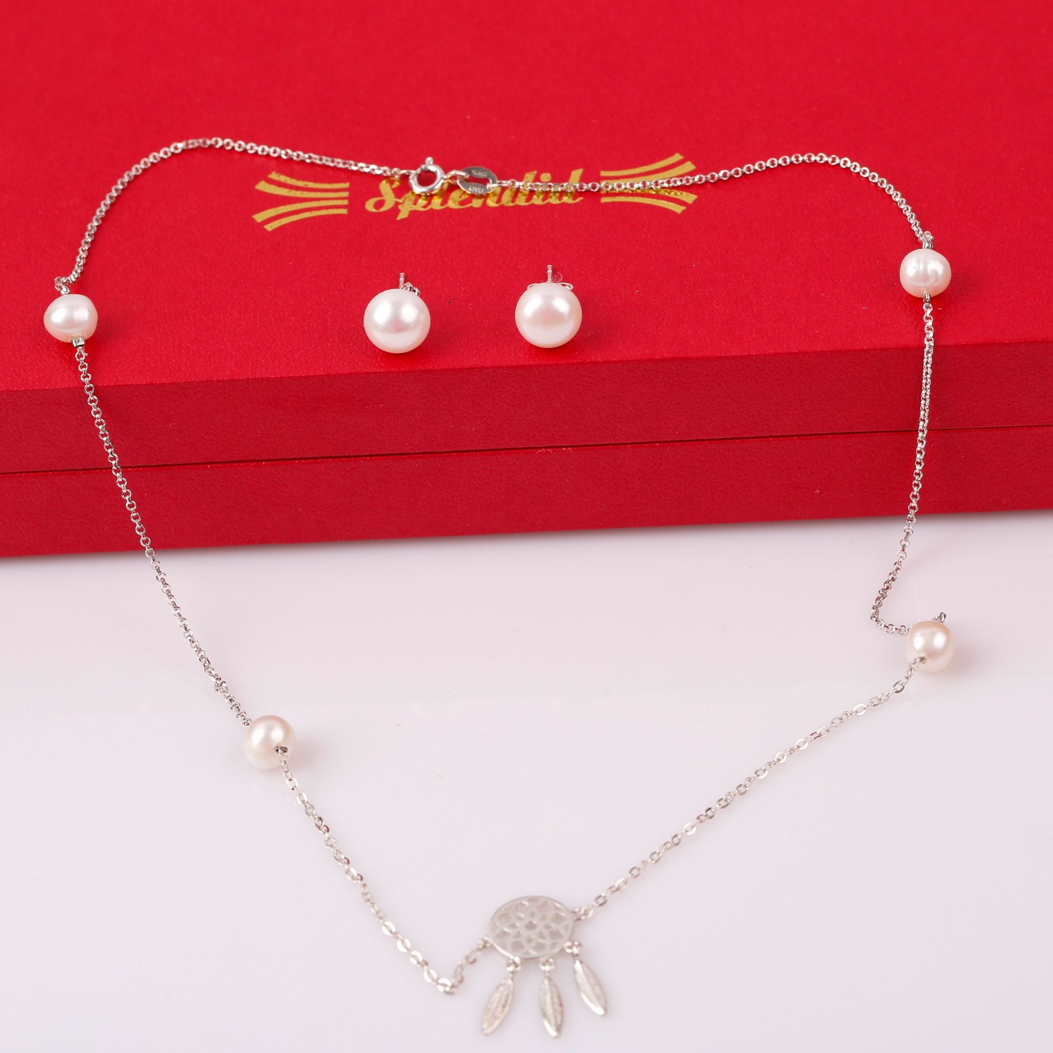 DÂY CHUYỀN VÀ HOA TAI NGỌC TRAI THƯƠNG HIỆU OPAL HT2