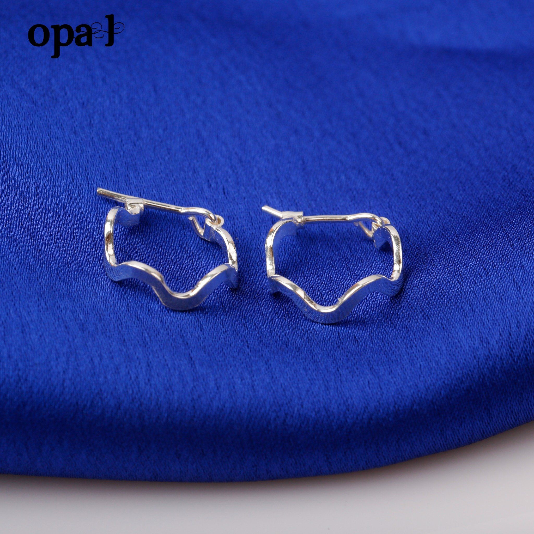 Hoa tai bạc phong cách nhẹ nhàng trẻ trung thương hiệu Opal