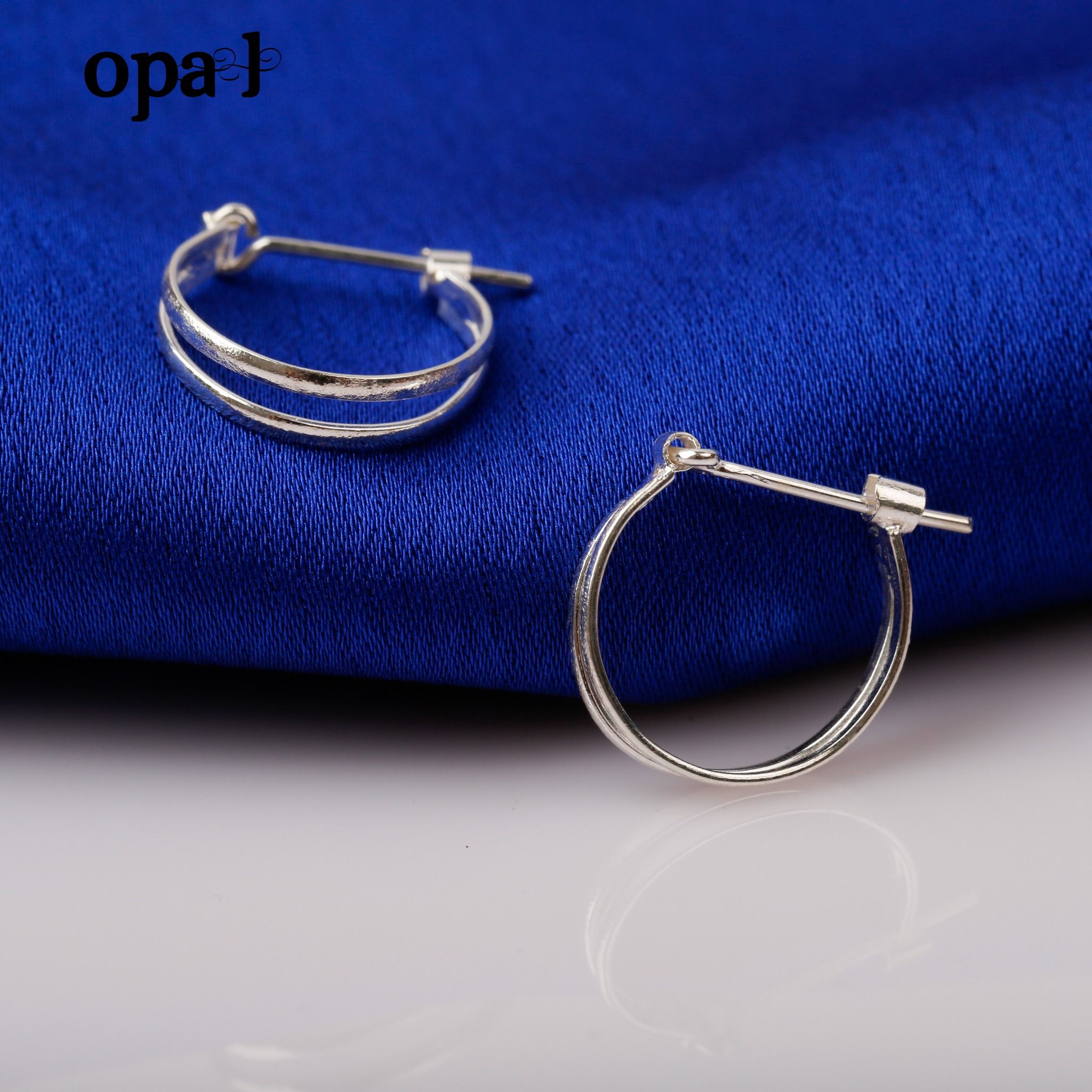 Hoa tai bạc phong cách nhẹ nhàng trẻ trung thương hiệu Opal