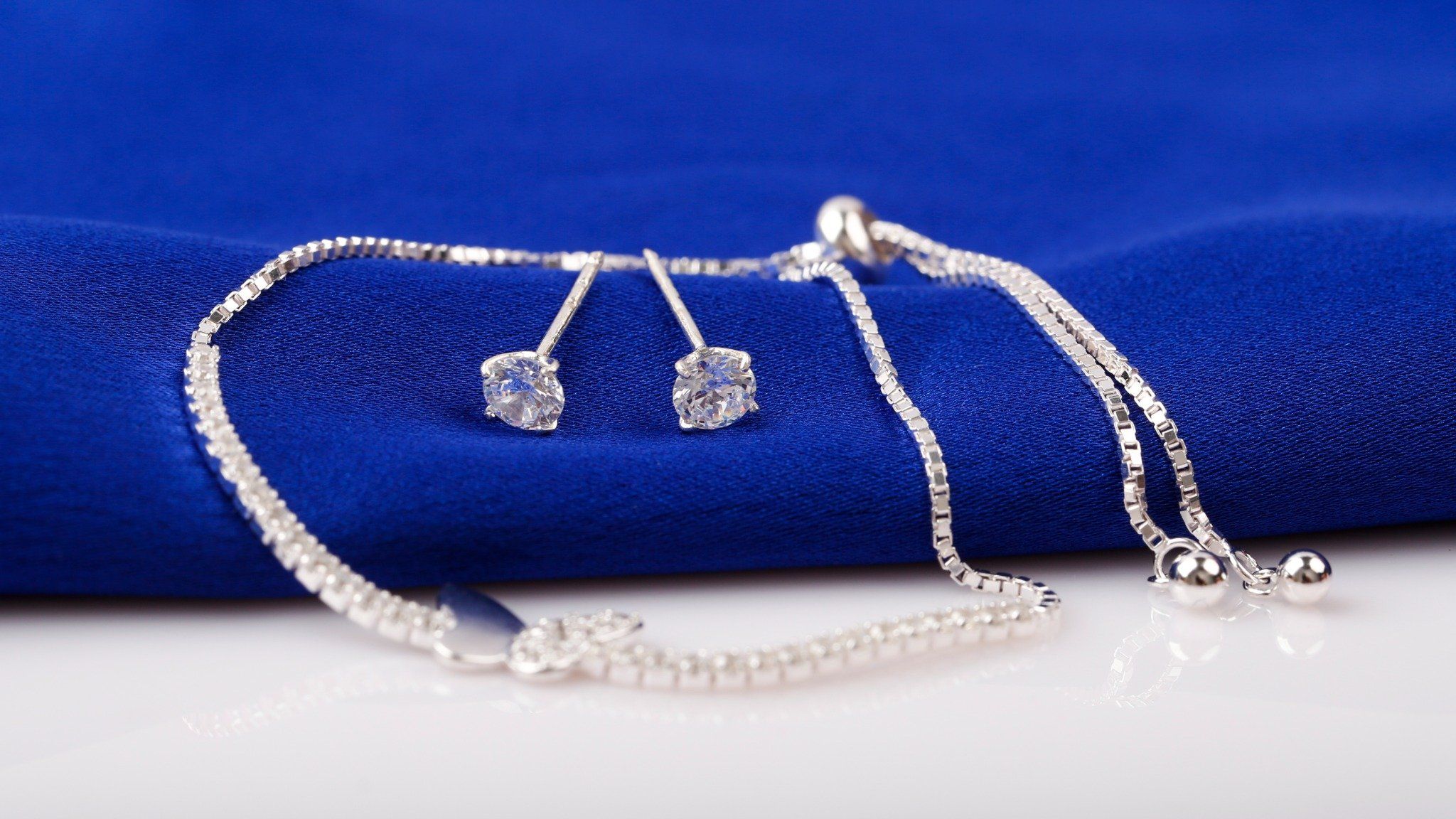 Lắc tay Bạc đính đá thiết kế mới phong cách trẻ trung thương hiệu Opal