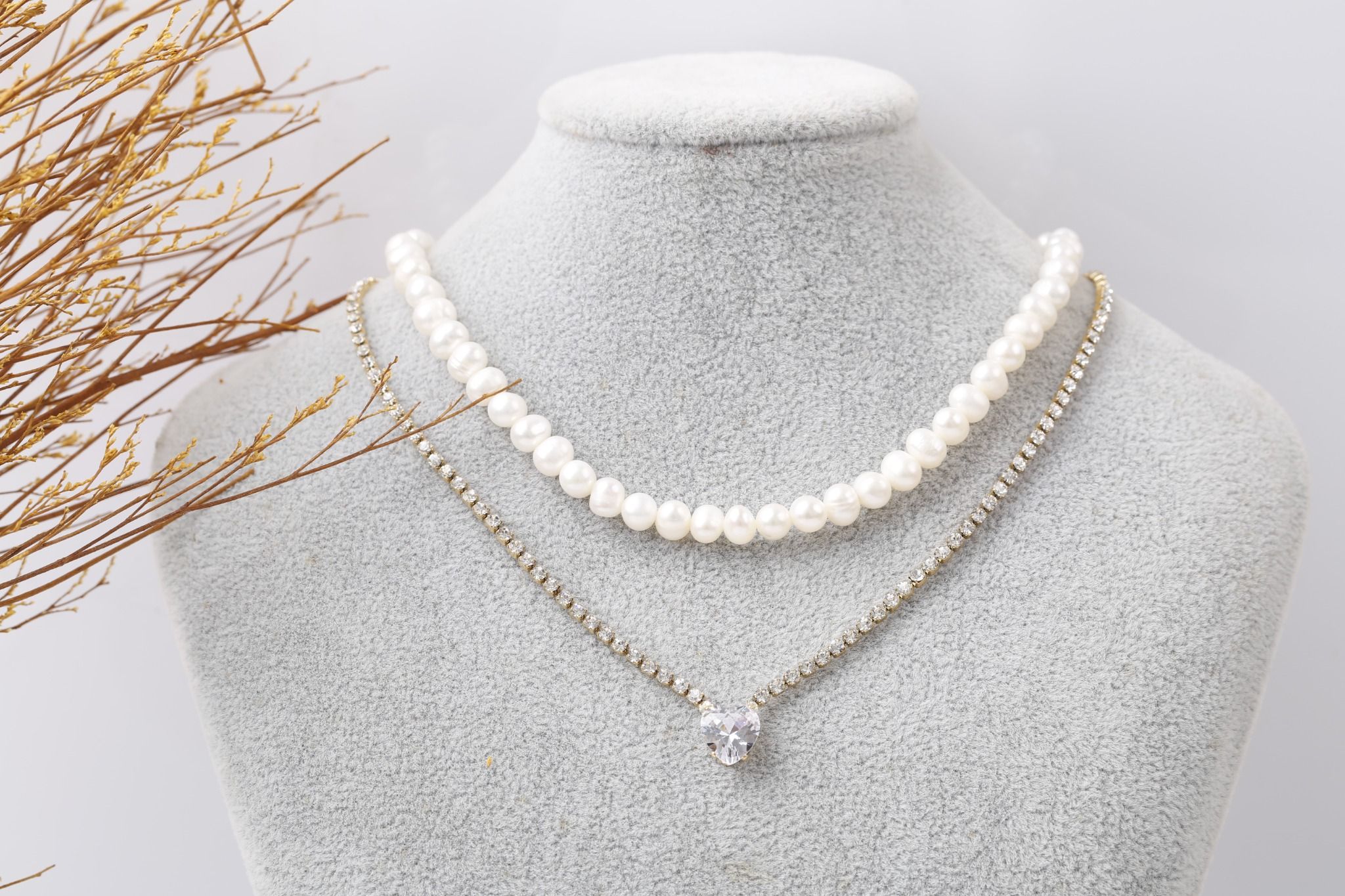 Vòng cổ Choker Ngọc Trai thời thượng Opal