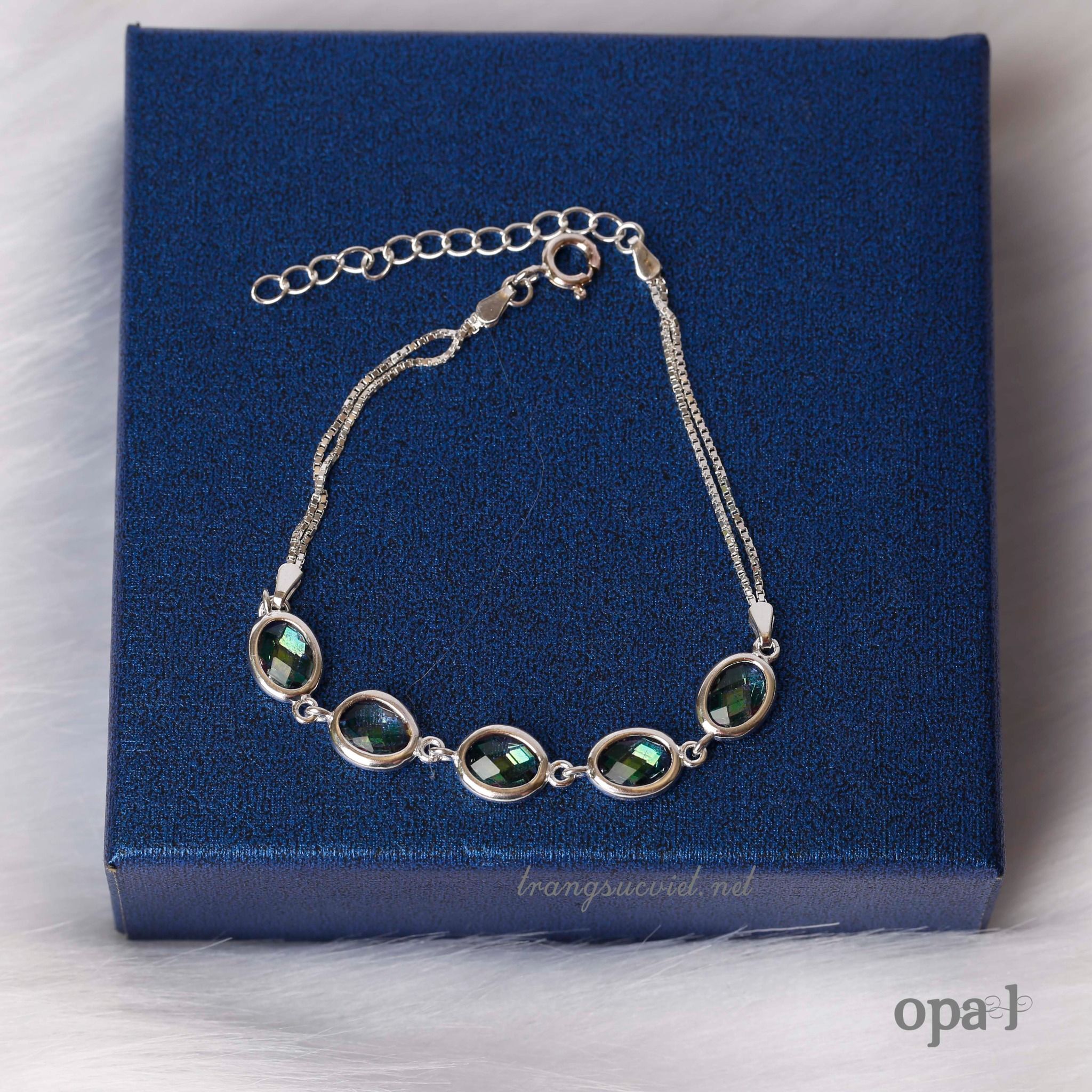 BST lắc bạc Opal