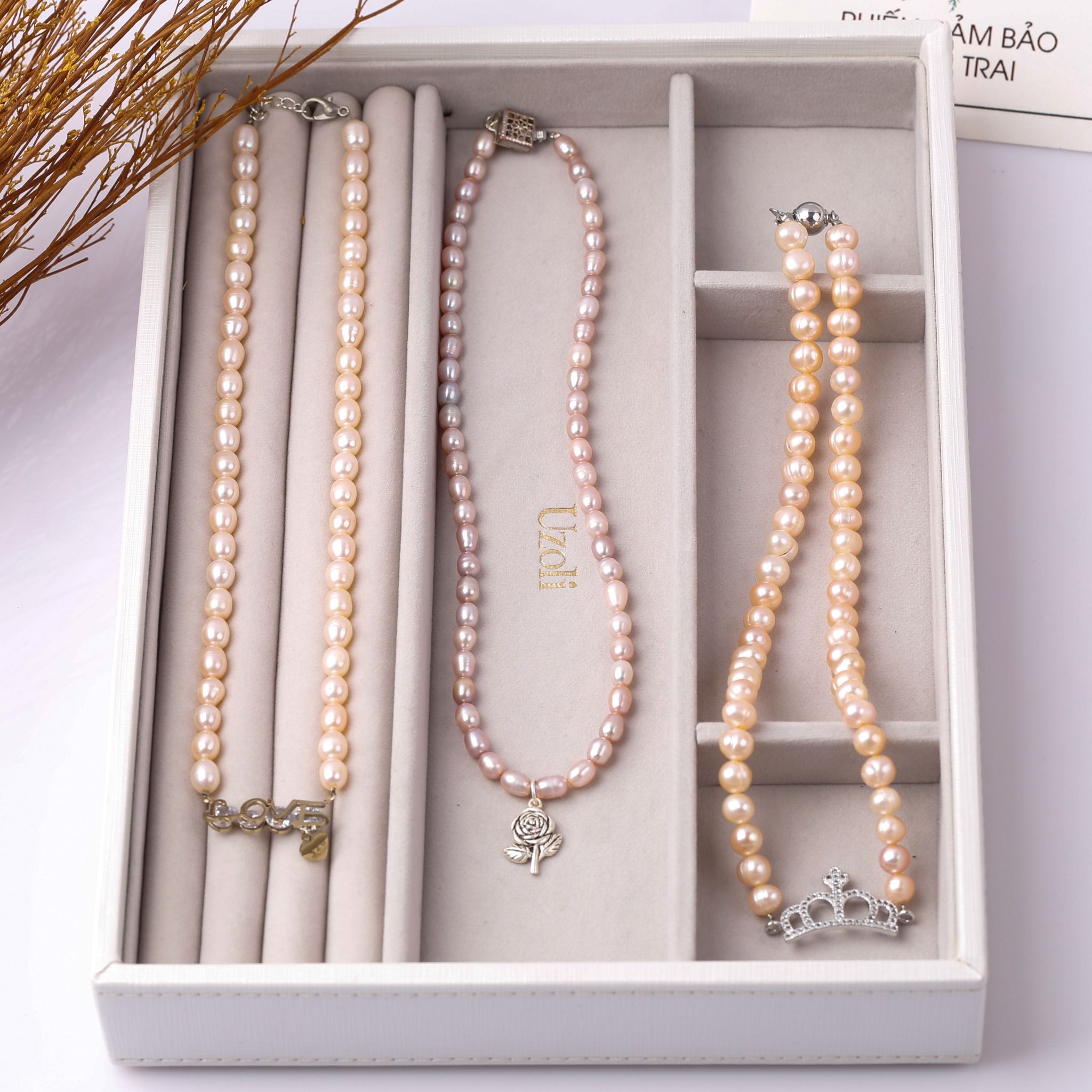 Vòng cổ Choker thời thượng Ngọc Trai Opal