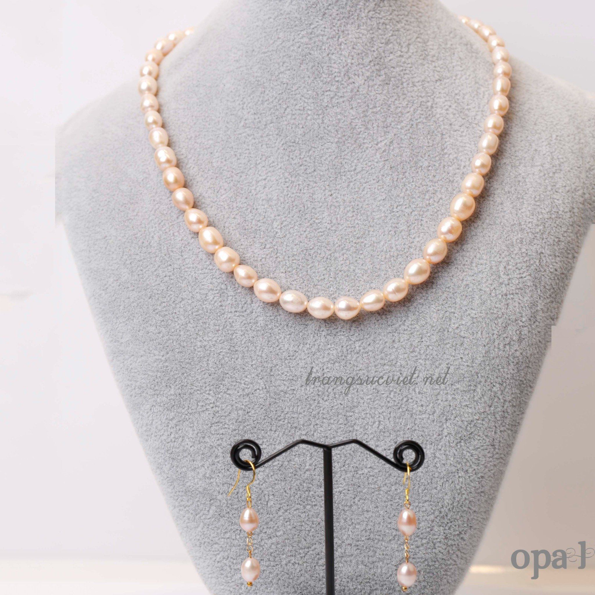 Dây chuyền ngọc trai - Dành tặng mẹ, tặng bà ưu đãi tháng 4: 1250k +tặng hoa tai