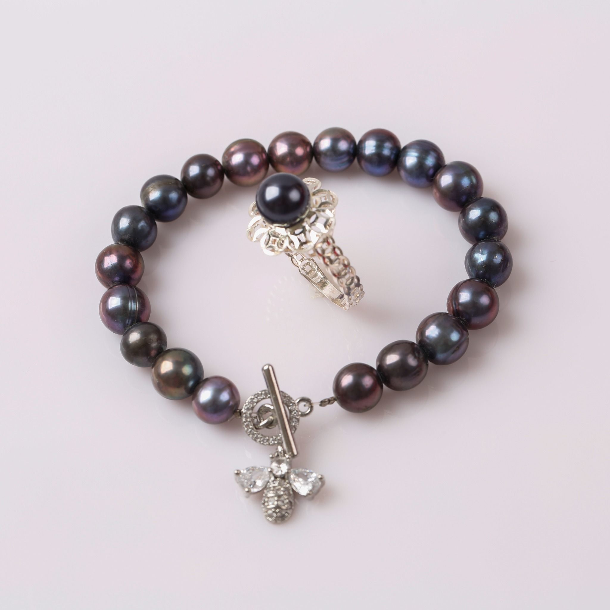 VÒNG TAY VÀ HOA TAI / NHẪN THƯƠNG HIỆU OPAL , QUÀ TẶNG DÂY CHUYẾN BẠC ĐÍNH 1 VIÊN NGỌC TRAI