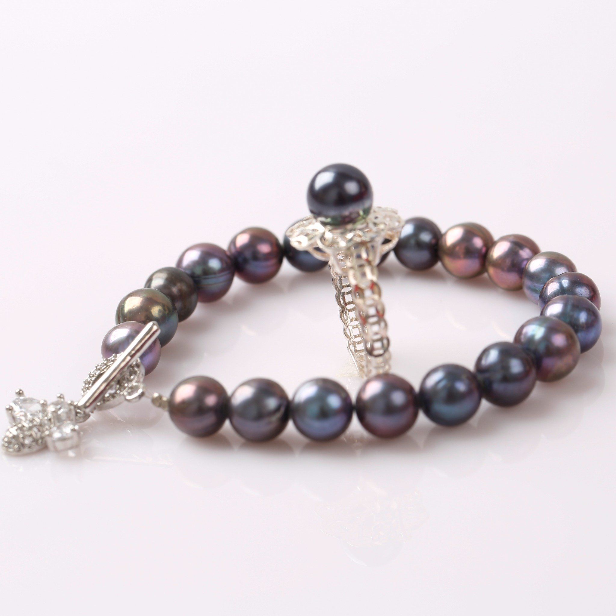 VÒNG TAY VÀ HOA TAI / NHẪN THƯƠNG HIỆU OPAL , QUÀ TẶNG DÂY CHUYẾN BẠC ĐÍNH 1 VIÊN NGỌC TRAI