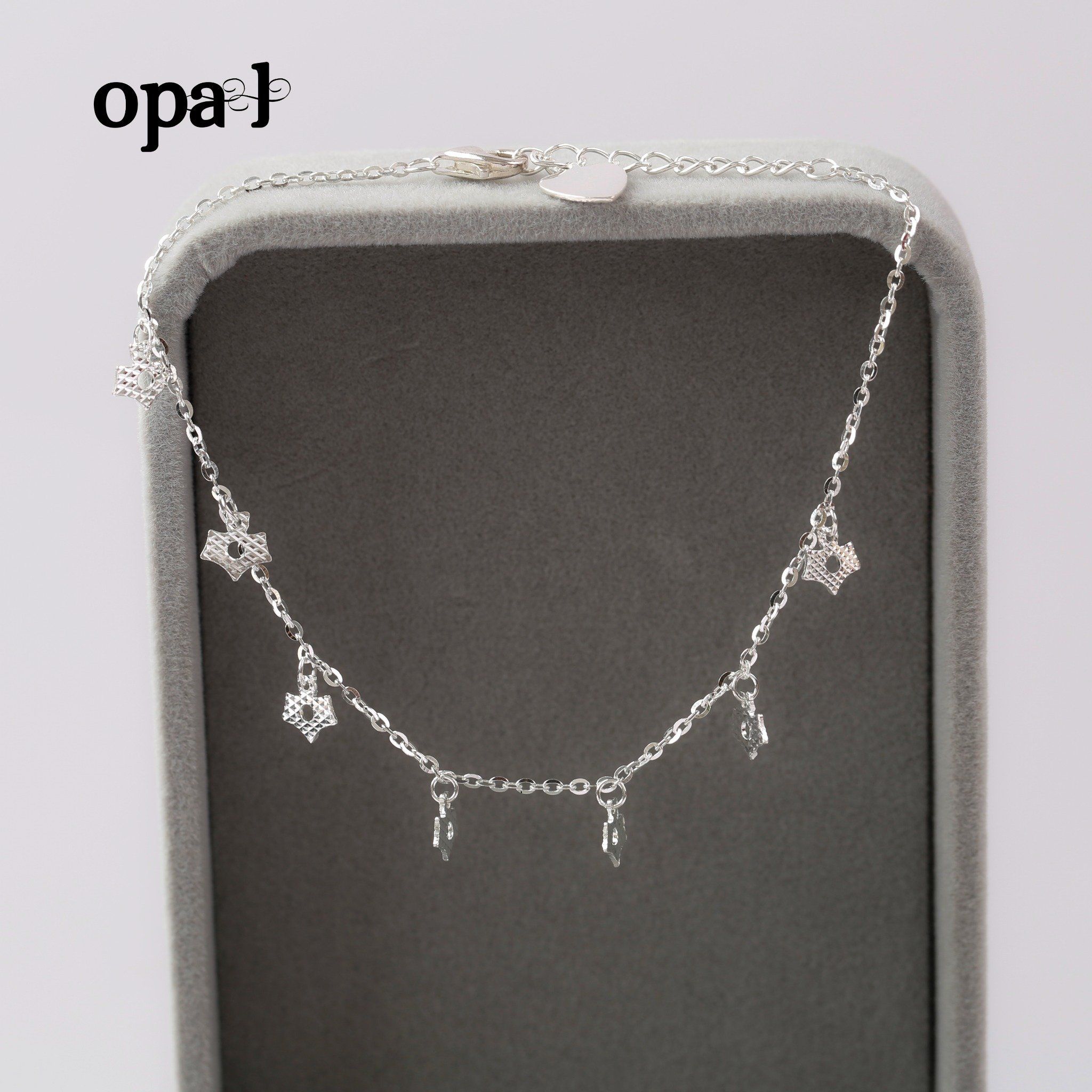 BST lắc tay bạc phong cách trẻ trung thương hiệu Opal