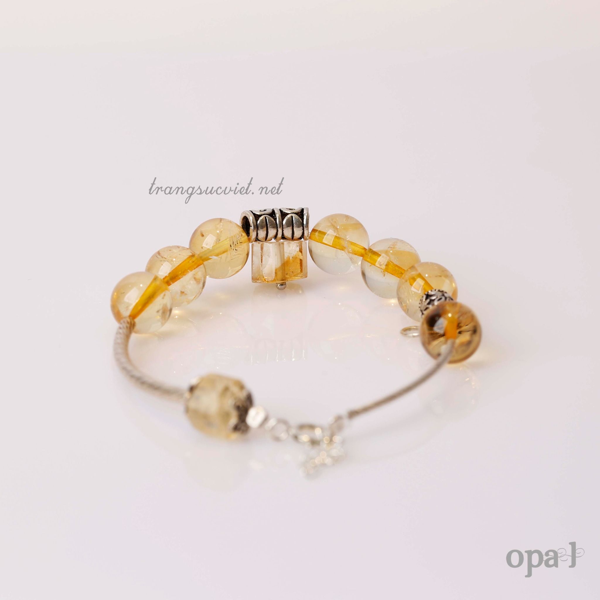 Vòng tay đá Citrine (Thạch anh vàng) trẻ trung