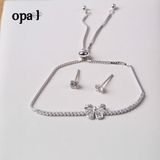  Bộ lắc tay và hoa tai bạc thiết kế phong cách hiện đại , trẻ trung thương hiệu Opal 