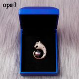  cài áo thiết kế phong cách thanh lịch đính ngọc trai thật thương hiệu Opal 