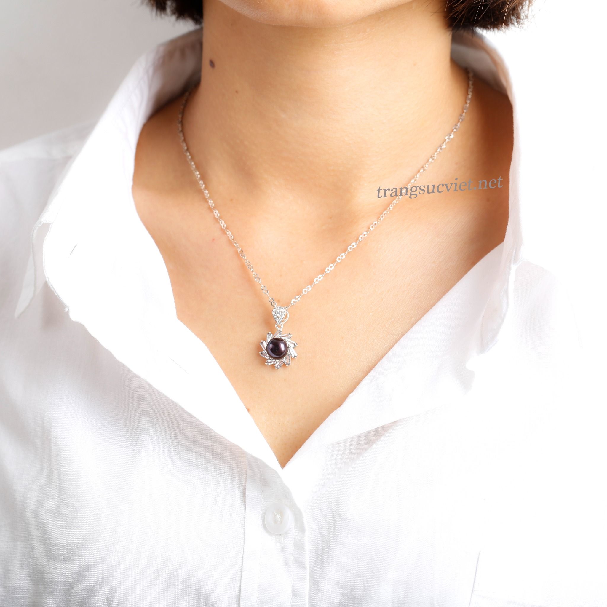 Bộ sưu tập dây chuyền Bạc đính Ngọc Trai thương hiệu Opal