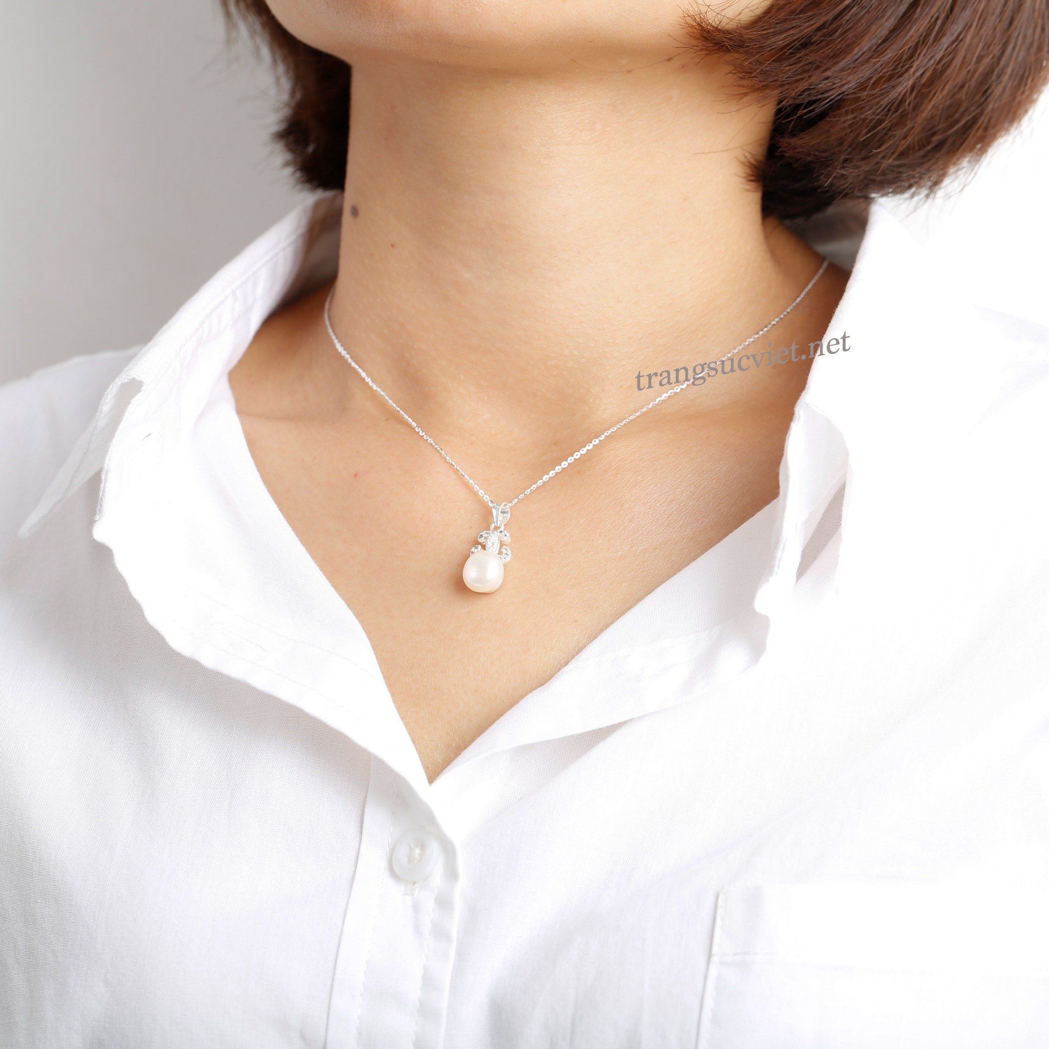 Bộ sưu tập dây chuyền Bạc đính Ngọc Trai thương hiệu Opal