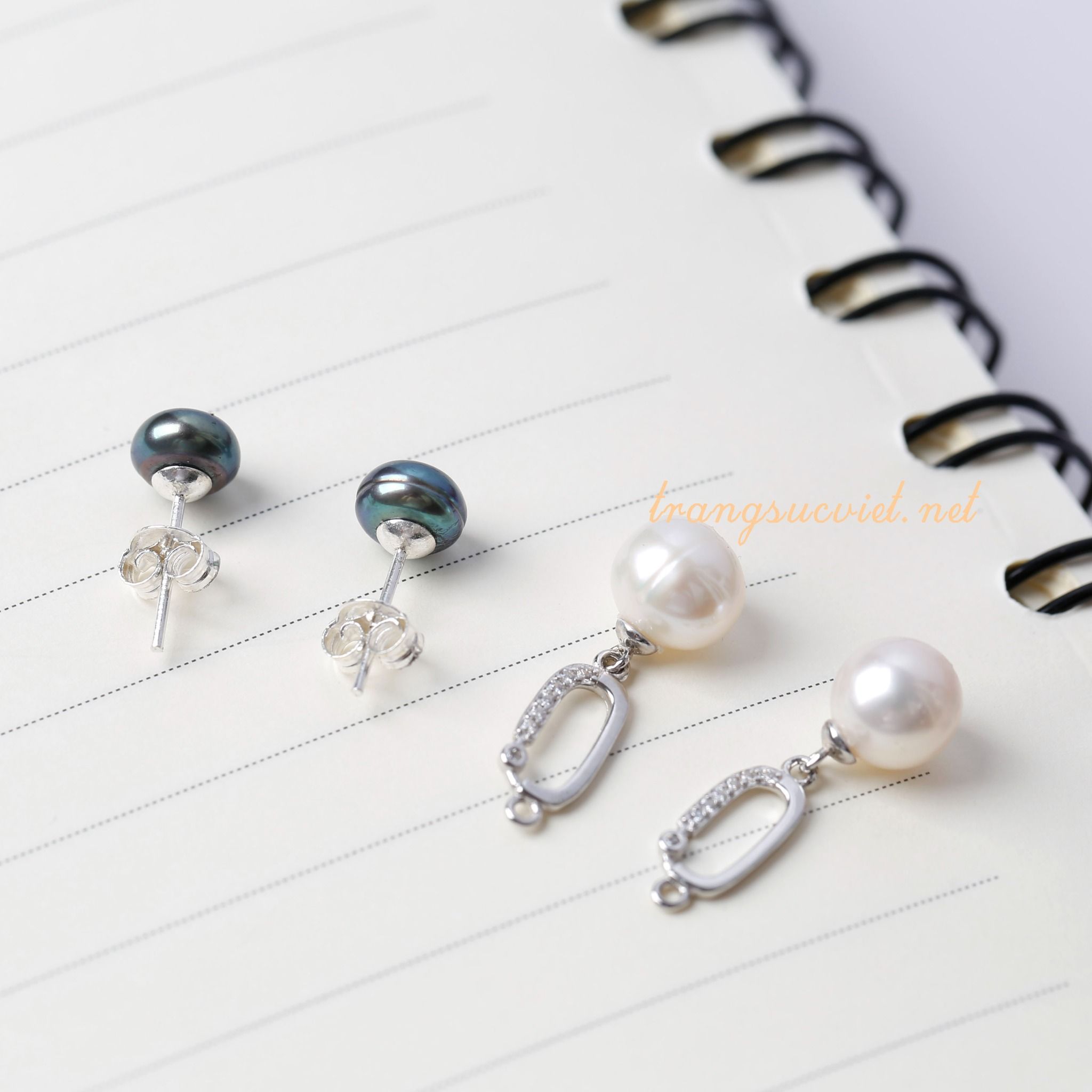 Hoa tai ngọc trai 2 trong 1 phong cách thời trang trẻ trung thương hiệu Opal