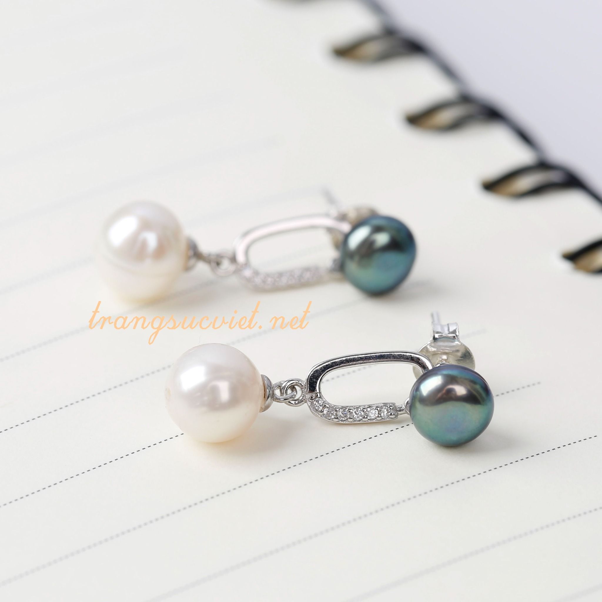 Hoa tai ngọc trai 2 trong 1 phong cách thời trang trẻ trung thương hiệu Opal