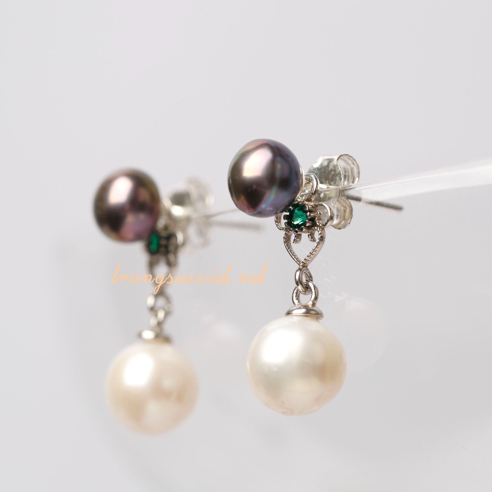 Hoa tai ngọc trai 2 trong 1 phong cách thời trang trẻ trung thương hiệu Opal