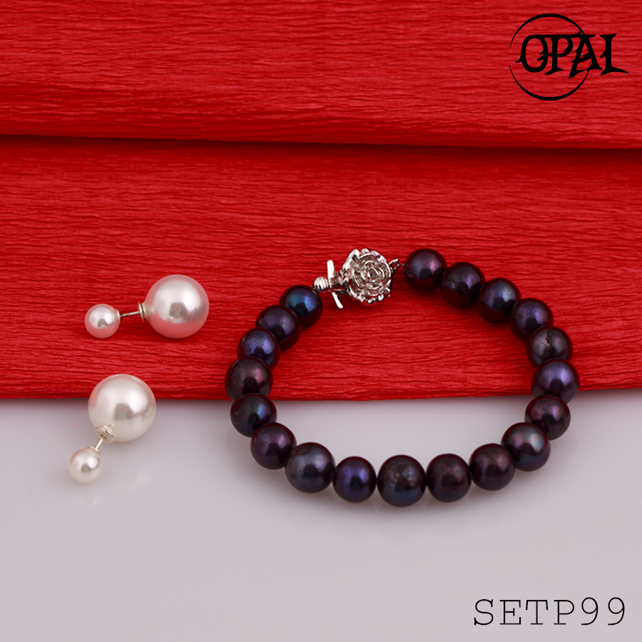 SETP99-Bộ trang sức ngọc trai OPAL