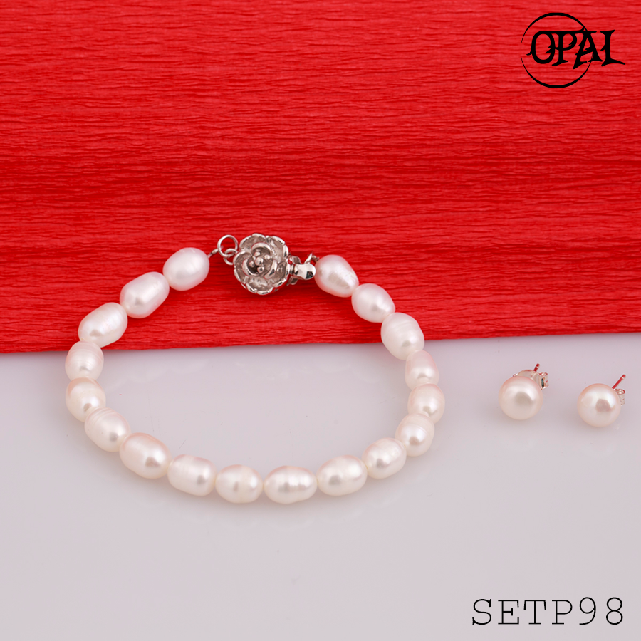 SETP98-Bộ trang sức ngọc trai OPAL