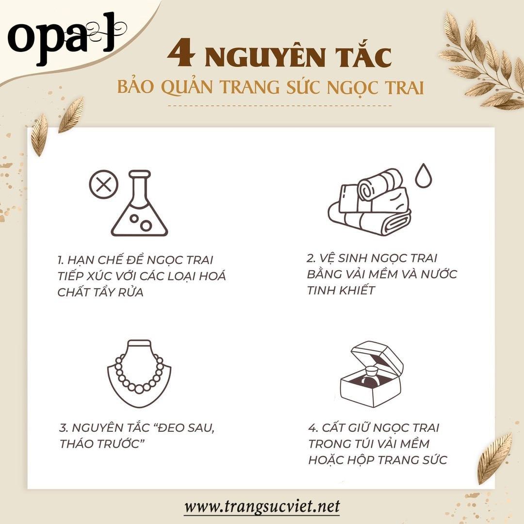  Bộ trang sức Vòng cổ-Vòng tay-Nhẫn-Hoa tai Ngọc trai nhiều màu sang trọng, tinh tế thương hiệu Opal 