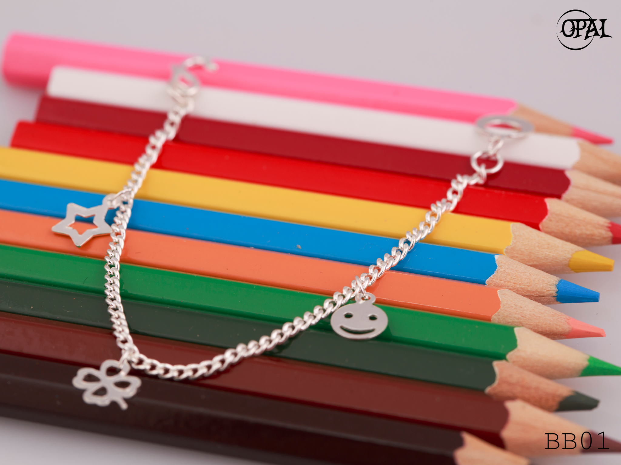 BB01 - Lắc tay bạc cho bé Opal