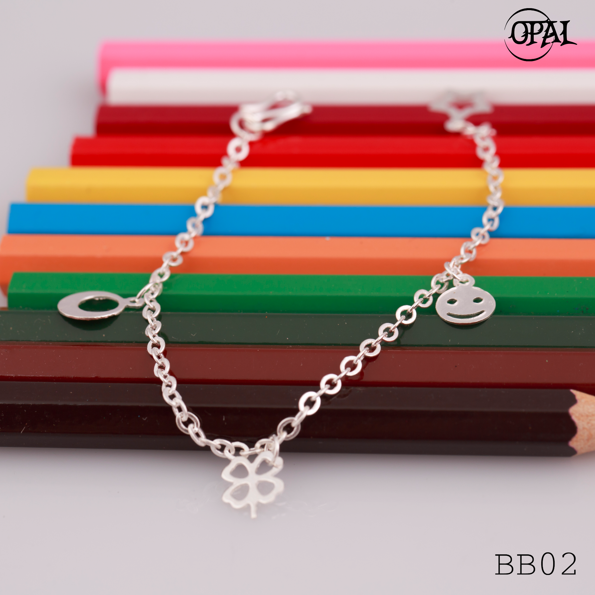 BB02 - Lắc tay bạc cho bé Opal