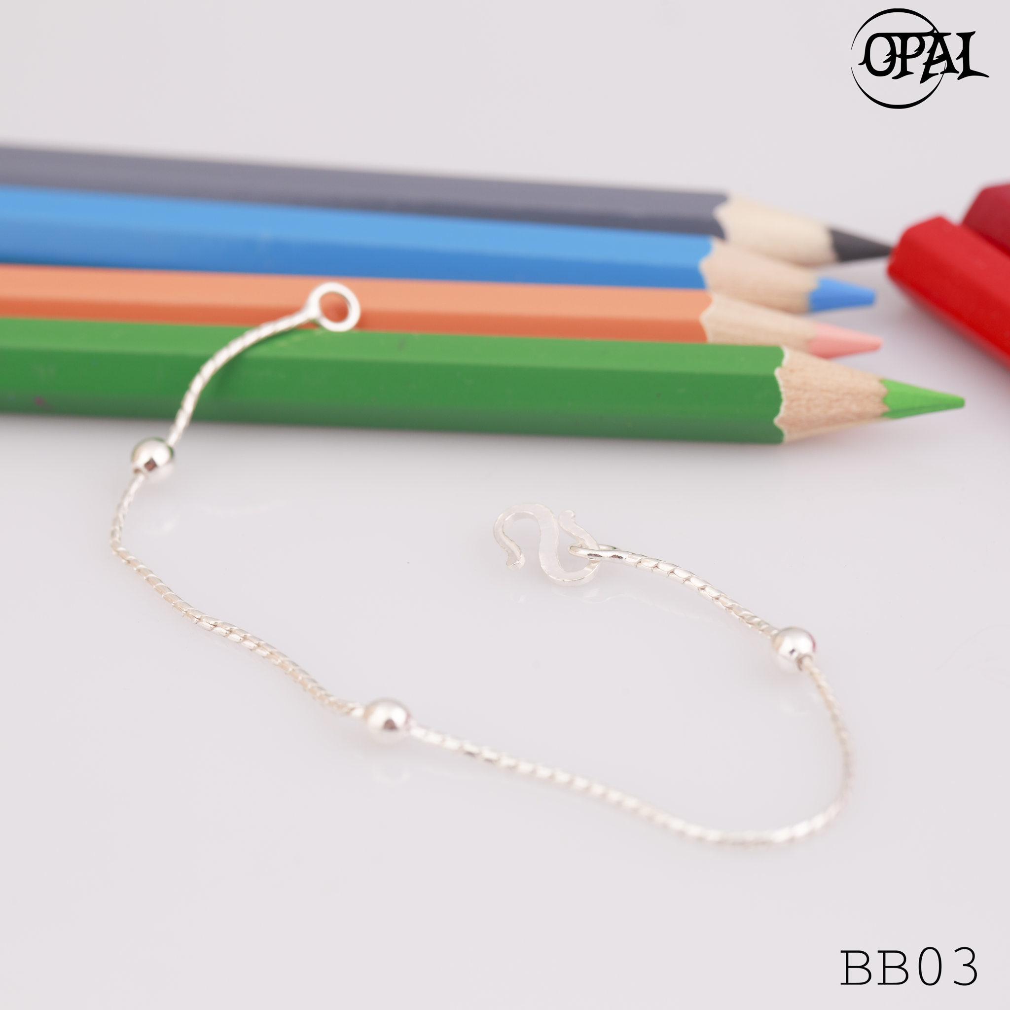BB03 - Lắc tay bạc cho bé Opal