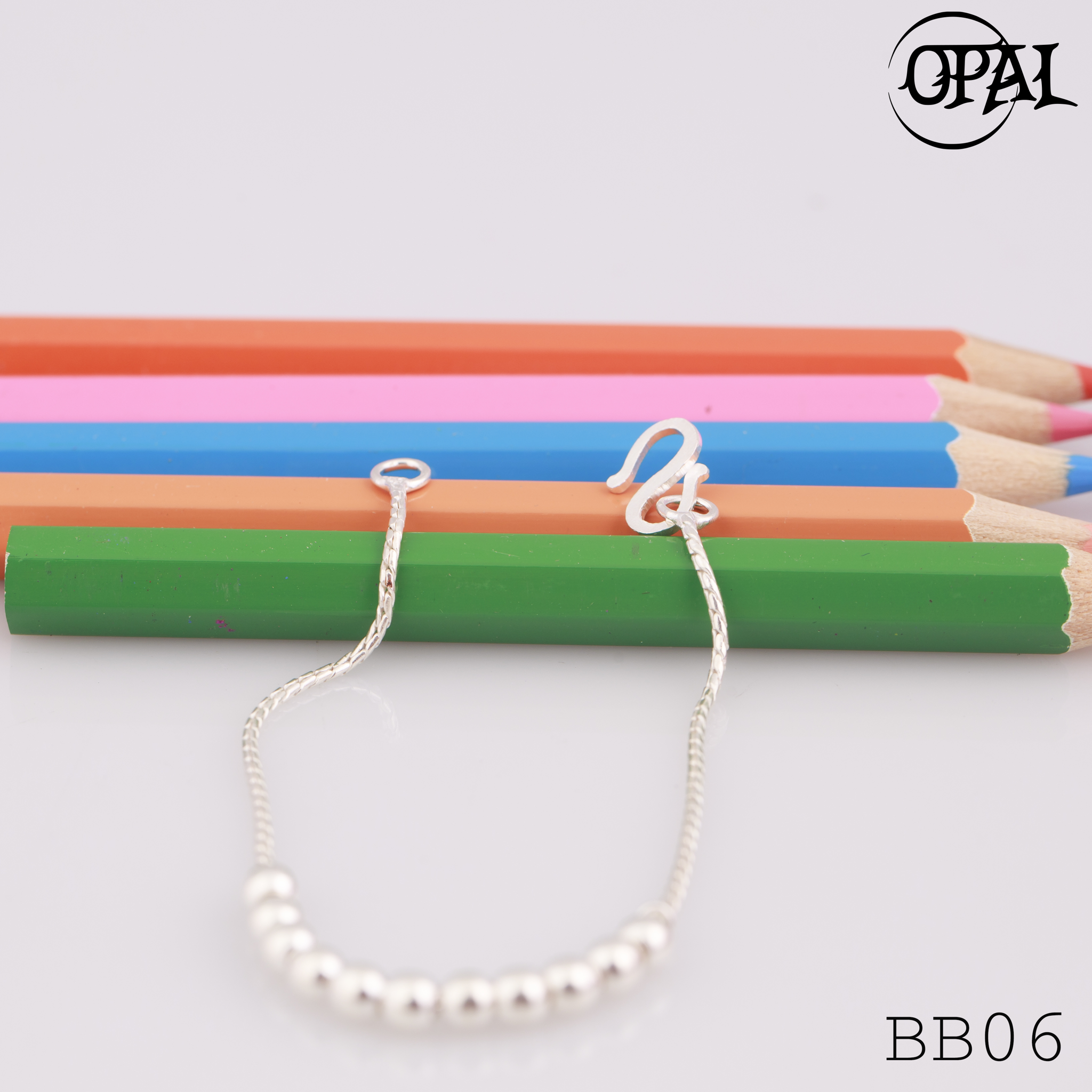 BB01-10 - Lắc tay bạc cho bé Opal