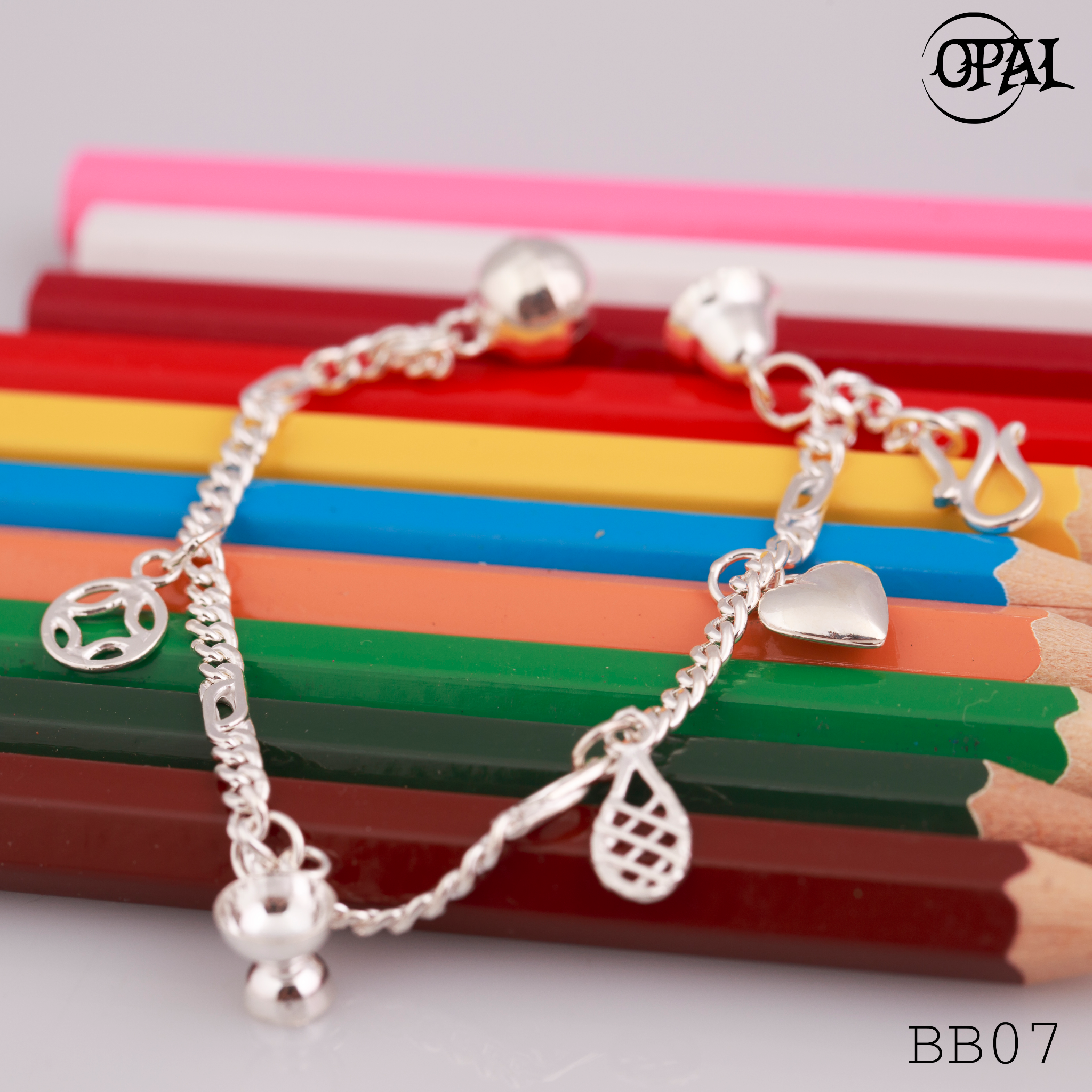BB01-10 - Lắc tay bạc cho bé Opal