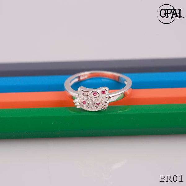  BR01- Nhẫn bạc dành cho bé Opal 