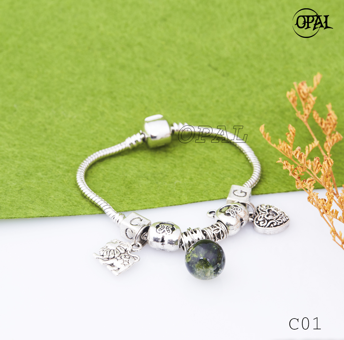 C01 - Vòng tay charm OPAL