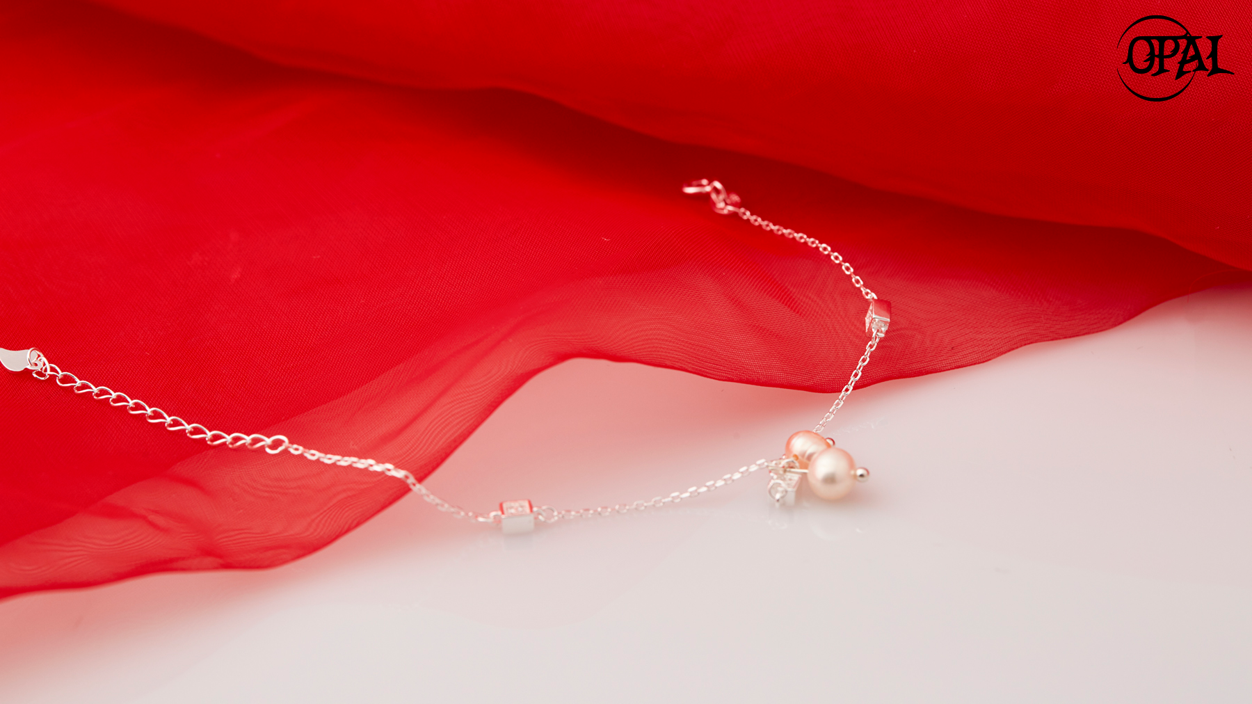 C25- Lắc tay bạc đính Ngọc Trai OPAL