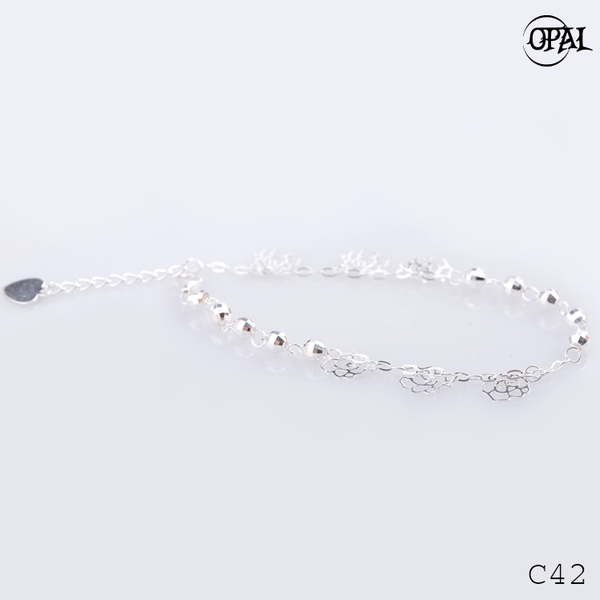  C42- Lắc tay bạc OPAL 