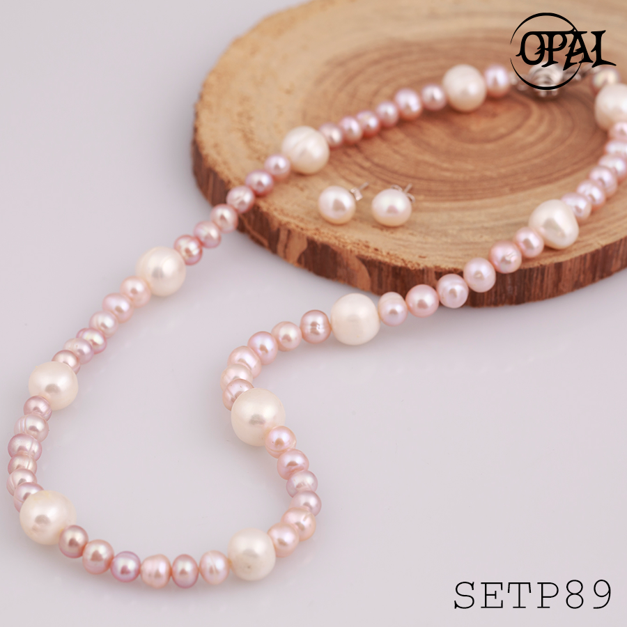 SETP89-Bộ trang sức ngọc trai OPAL