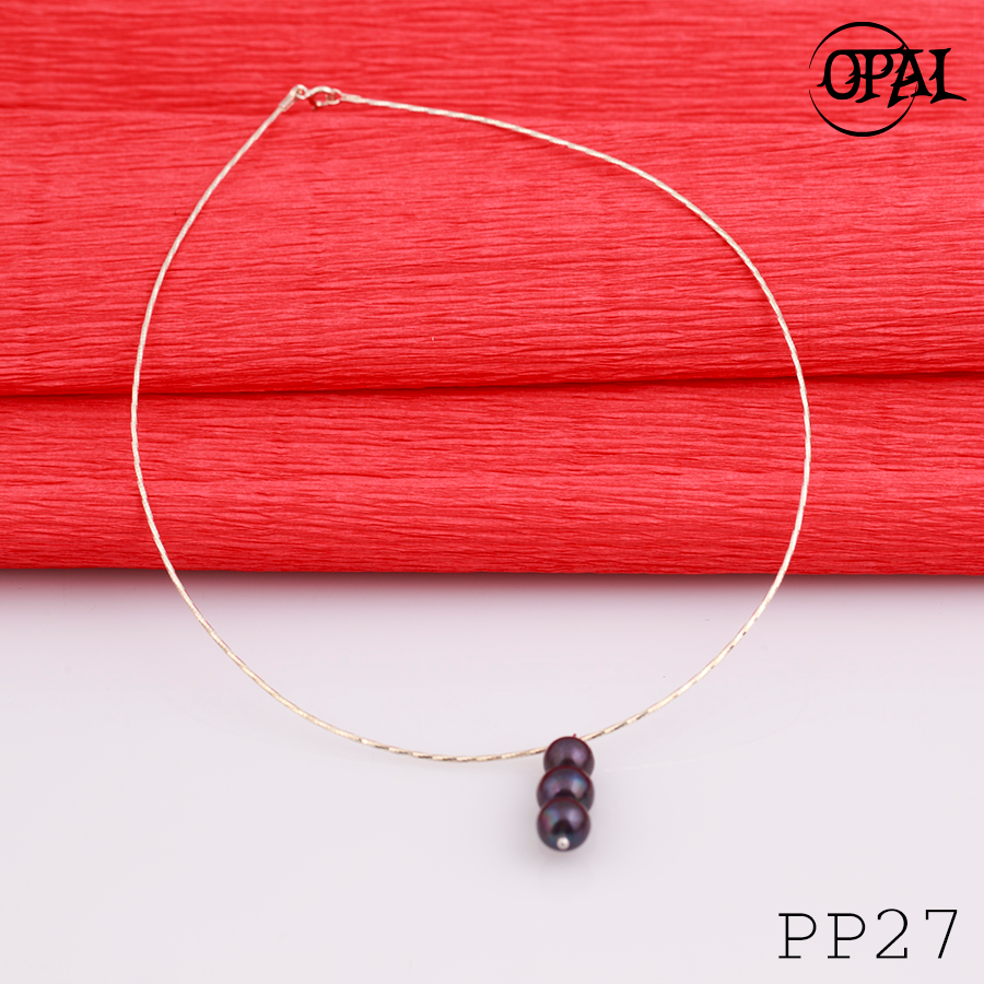 PP27- Dây chuyền bạc kèm mặt Ngọc Trai OPAL