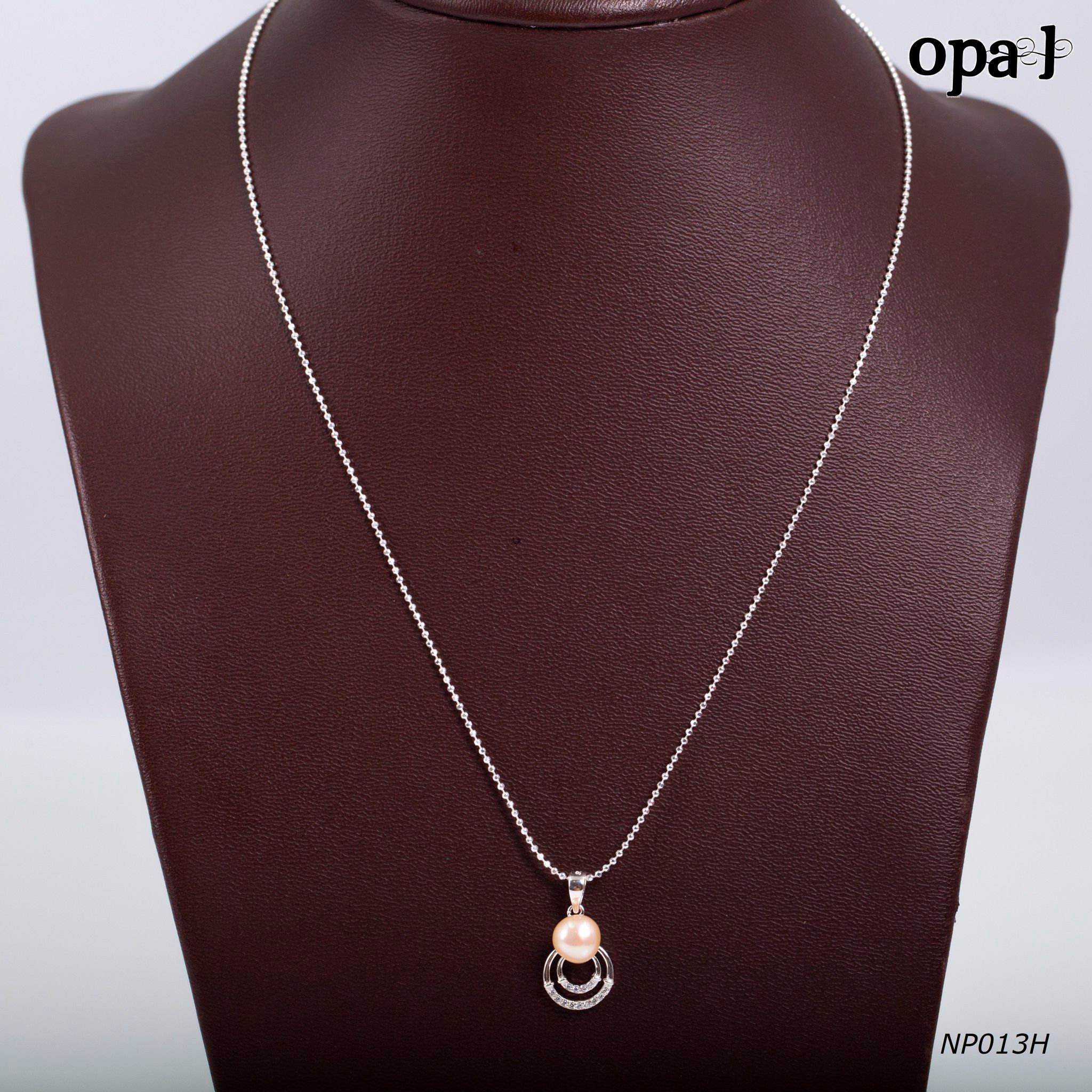 NP013H -Dây chuyền bạc kèm mặt ngọc trai OPAL