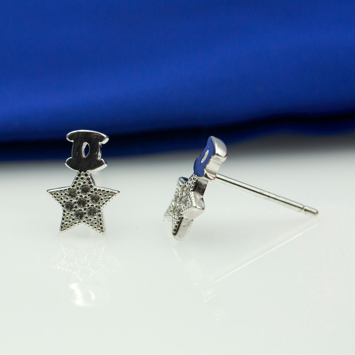 Hoa tai bạc đính đá Ross phong cách trẻ trung thương hiệu Opal