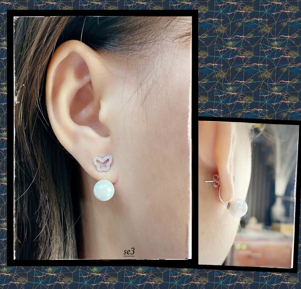 Hoa tai Ngọc Trai thiết kế Opal