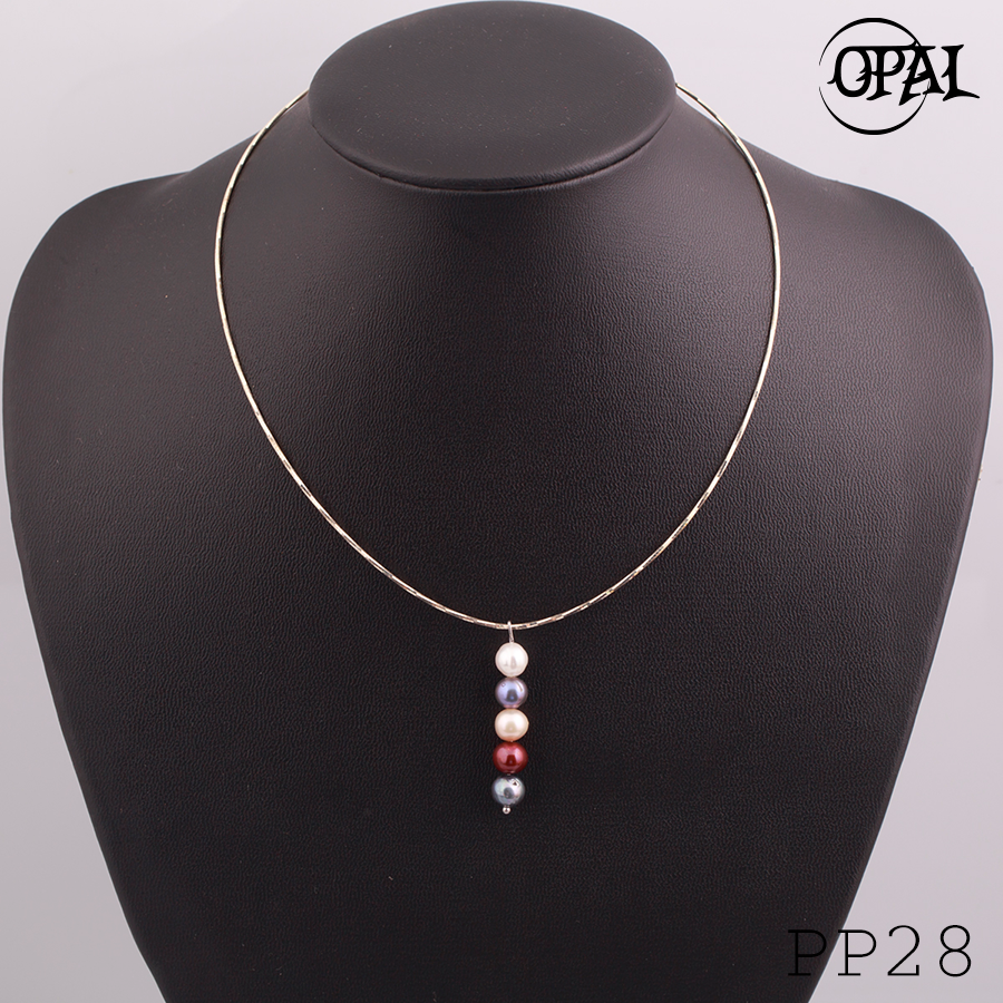 PP28- Dây chuyền bạc kèm mặt Ngọc Trai OPAL