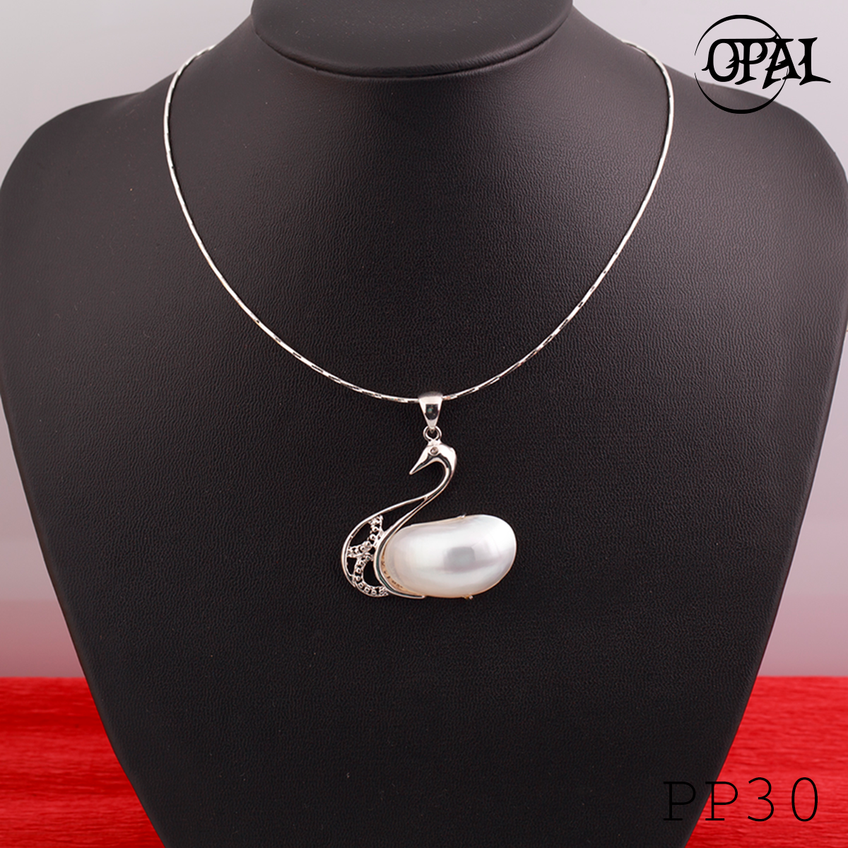 PP30- Dây chuyền bạc kèm mặt Ngọc Trai OPAL