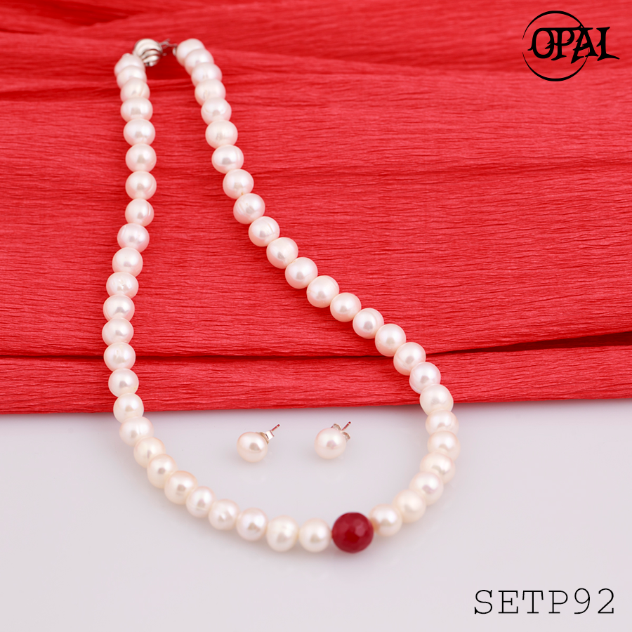 SETP92-Bộ trang sức ngọc trai OPAL