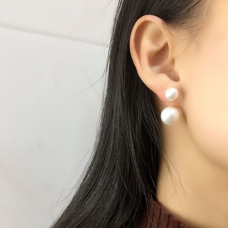 Hoa tai ngọc trai 2 kiểu Phong cách châu âu