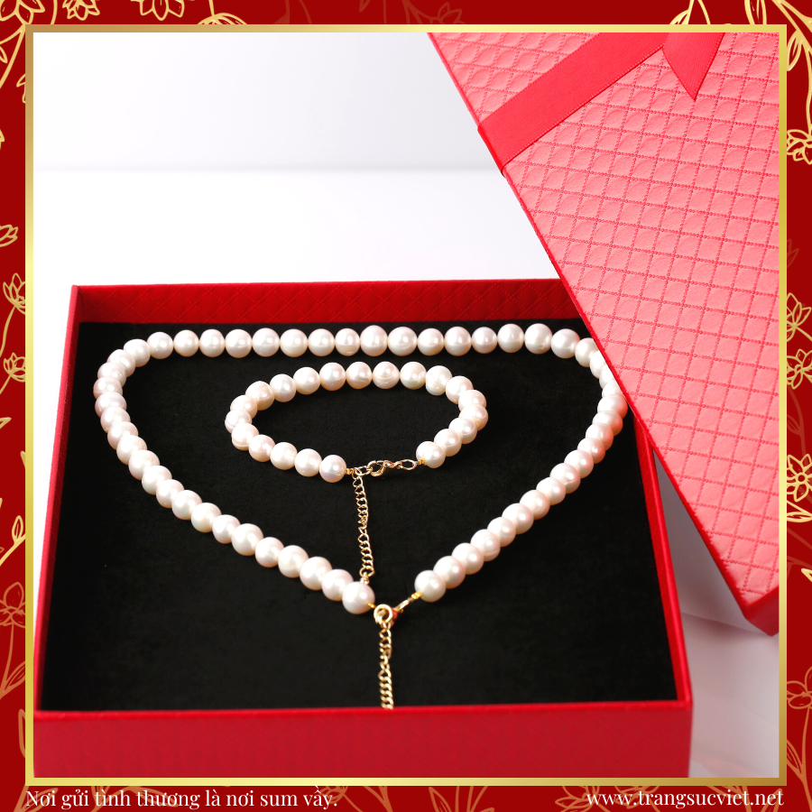 Bộ Trang sức Vòng cổ - Vòng Tay Ngọc trai Opal