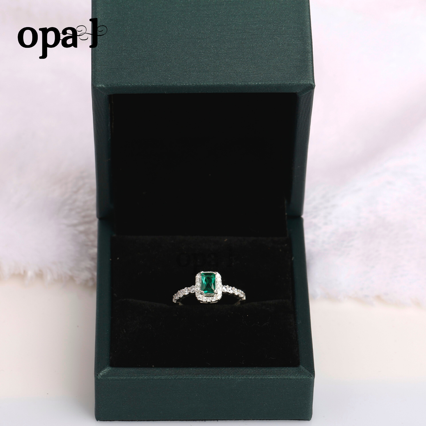  Nhẫn bạc nữ đính đá Ross thương hiệu Opal 