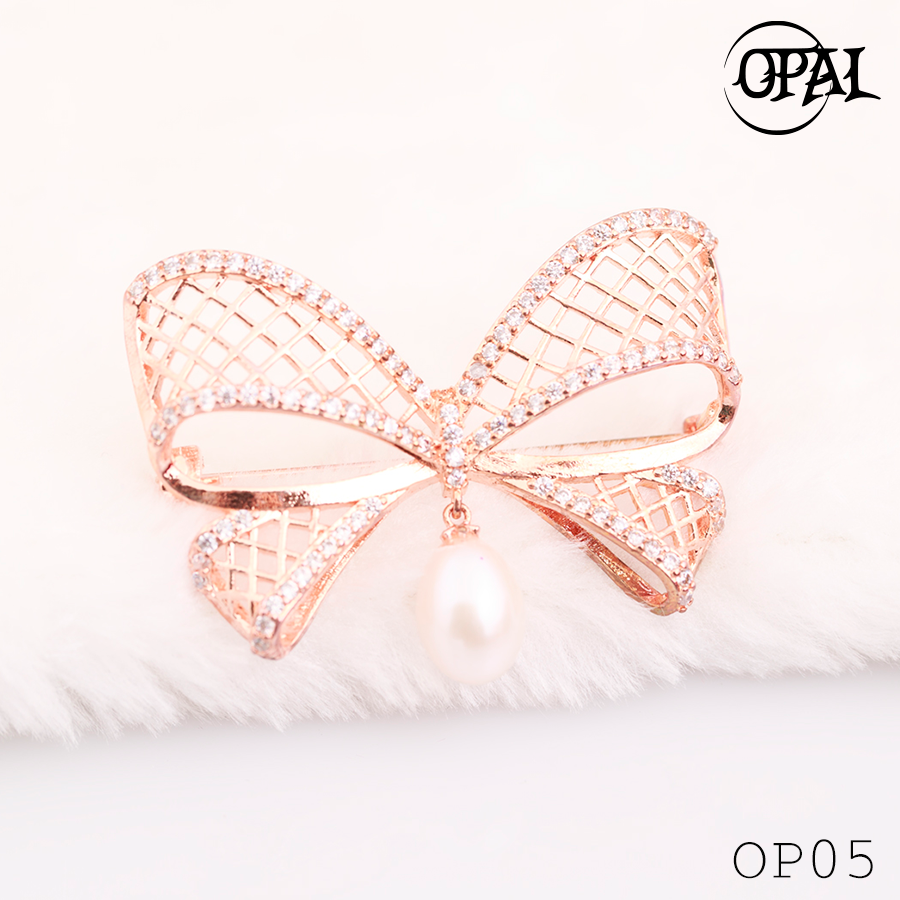 OP05 - Cài áo đính ngọc trai OPAL