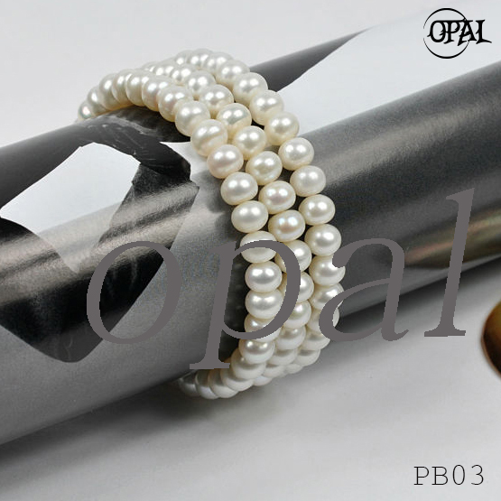  PB03 -Chuỗi vòng tay ngọc trai 3 vòng OPAL 