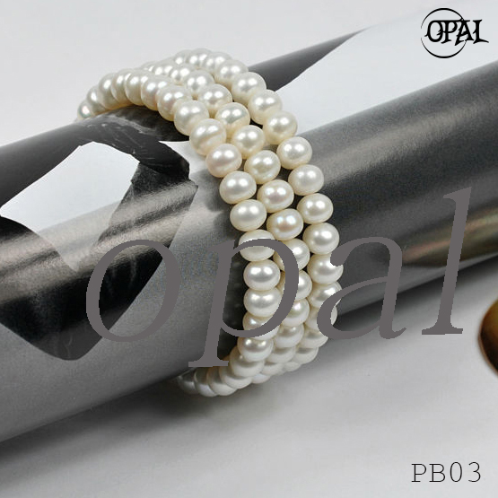 PB03 -Chuỗi vòng tay ngọc trai 3 vòng OPAL