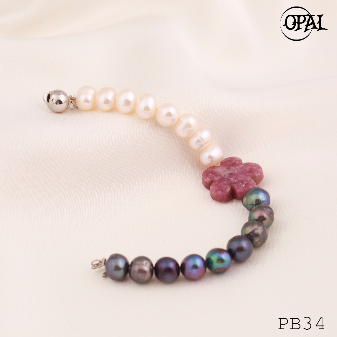 PB34 - Chuỗi vòng tay ngọc trai OPAL