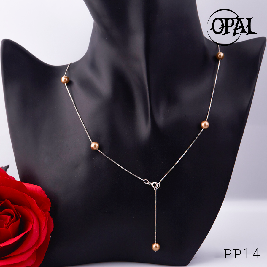 PP09-Dây chuyền bạc đính Ngọc Trai OPAL