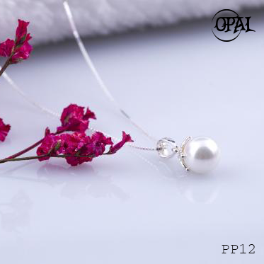 PP12- Dây chuyền bạc kèm mặt Ngọc trai OPAL