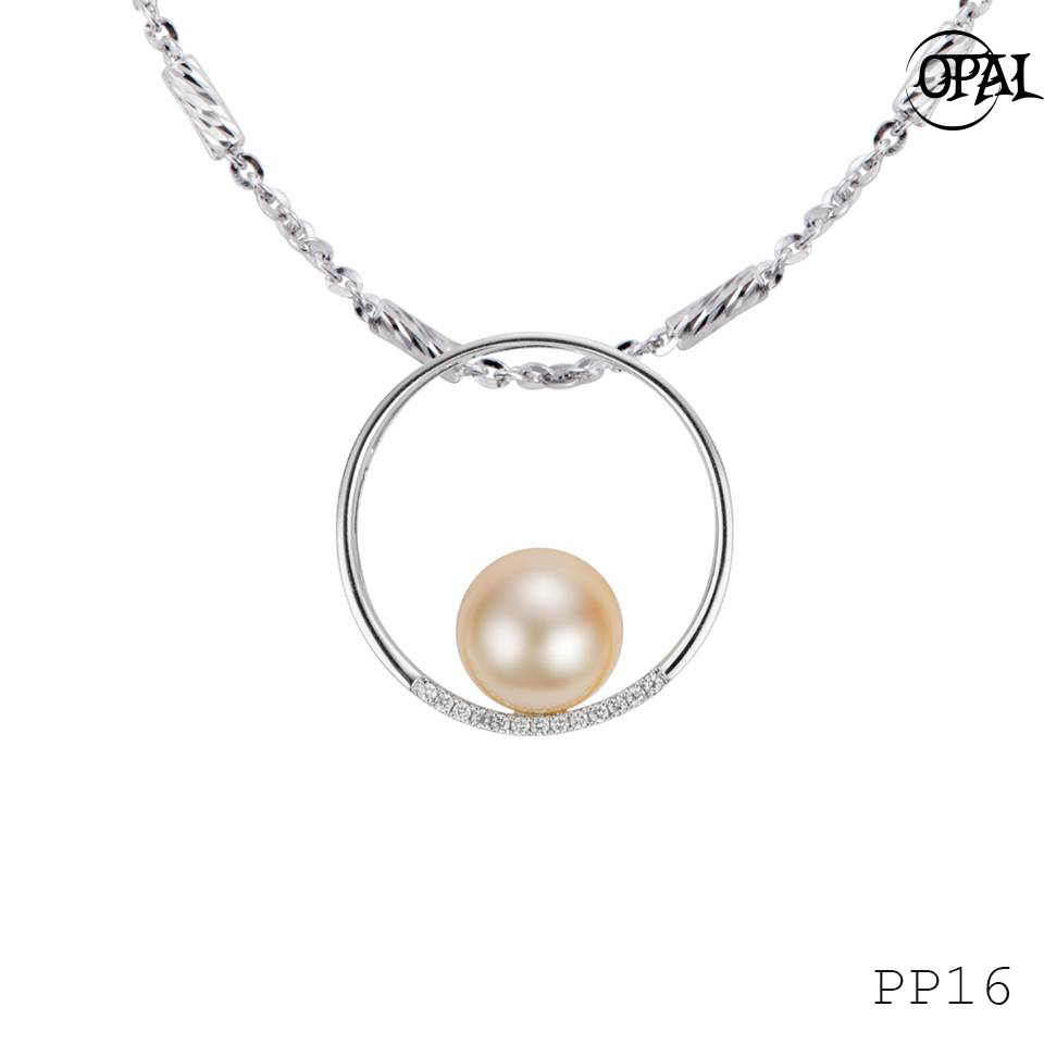 PP16- Dây chuyền bạc kèm mặt Ngọc Trai OPAL